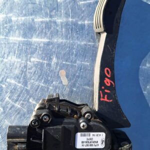 Close-up of a black diesel accelerator pedal for Ford Figo viewed from the side, showing pedal arm and sensor.