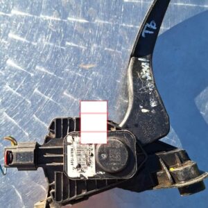 Close-up of a new accelerator pedal for a Ford Ranger T6, angled to show mounting points and sensor details.Cl