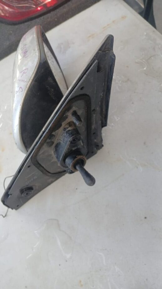 Right side door mirror for Toyota Etios shown from outer angled view.Right side door mirror for Toyota Etios s