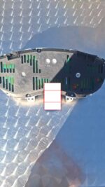 Dashboard instrument cluster for Hyundai i20, front view, clean and detailed display panel.Dashboard instrumen
