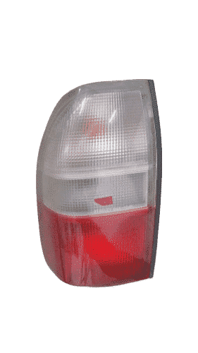 Mitsubishi Colt Right Taillight Left side taillight of Mitsubishi Colt shown from rear angle, clear lens with red and amber sections, new cond