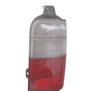 Right side taillight for Toyota Hilux, shown front angle on white background.Right side taillight for Toyota H