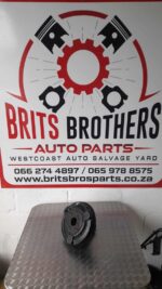Front-facing view of a Ford Ka brake booster displayed on a plain background.Front-facing view of a Ford Ka br