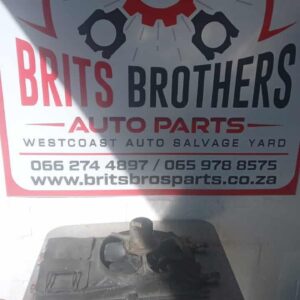 Front view of a new Vw Caddy car radiator fan assembly with visible fan blades and mounting points.Front view