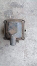 Front view of a VW Polo suspension coil spring, clean and ready for installation.Front view of a VW Polo suspe