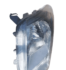 Front right headlight assembly for Isuzu KB, clear lens, viewed from front angle.Front right headlight assembl