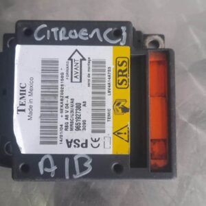 Front view of a Citroen C3 airbag module showing wiring and connectors for dashboard installationFront view of