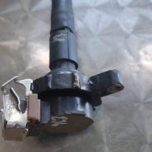 Front angled view of a used coil spring set for BMW E36 suspension system.Front angled view of a used coil spr