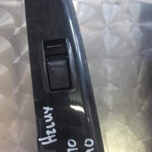 Front view of a black 2015 Toyota Hilux window switch panel for driver side, main product image.Front view of