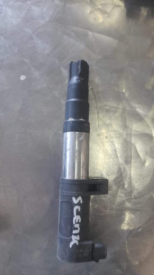 Renault Scenic Coil Front view of a coil spring for Renault Scenic, clean and in good condition.Front view of a coil spring for Re