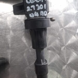 Front view of a car coil spring for Kia Cerato, clean and new condition.Front view of a car coil spring for Ki