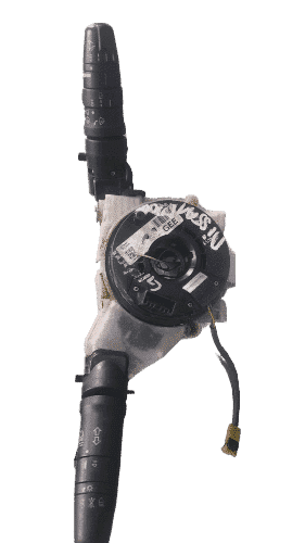 Nissan Micra Combination Switch / Stalk Front view of a Nissan Micra combination switch stalk isolated on a white background.Front view of a Nissan Mi
