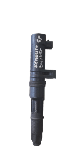Renault Duster Ignition Coil Front view of a used ignition coil for Renault Duster with electrical connector and mounting points visible.Fr