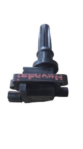 Hyundai Ignition Coil Front-facing view of a used ignition coil for Hyundai, showing electrical connector and mounting points.Front-