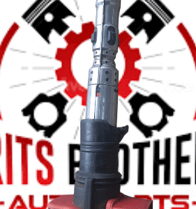 Front view of a single ignition coil for Audi S4 4.2 V8 on a transparent background.Front view of a single ign