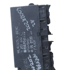 Front-facing view of a rectangular automotive control module for Mercedes W202, shown on a clean white backgro