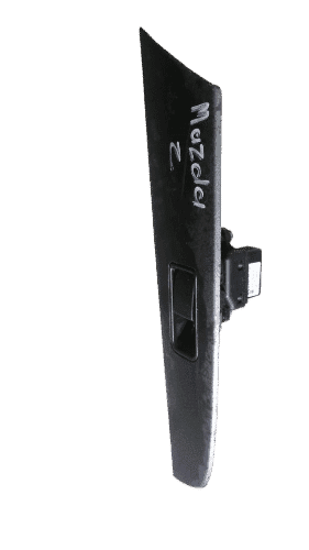 Mazda 2 Window Switch Front angled view of a used Mazda 2 window switch showing buttons and mounting areaFront angled view of a used
