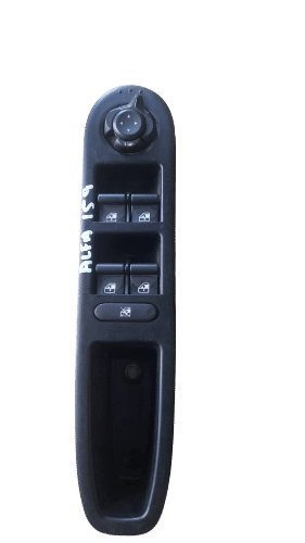 Alfa 159 Main Window Switch Front angle view of a new main window switch for Alfa 159 with buttons and wiring visible.Front angle view of