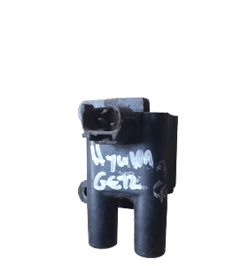 Front view of a Hyundai Getz ignition coil on a clean white background, shown as main product image.Front view