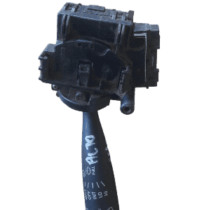 Front-facing view of a Suzuki Alto combination switch with visible levers and connectors.Front-facing view of