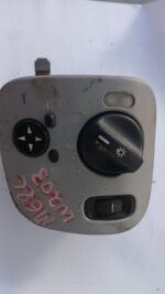 Used Mercedes W203 headlight switch shown front-on with control knob and part number visible.Used Mercedes W20