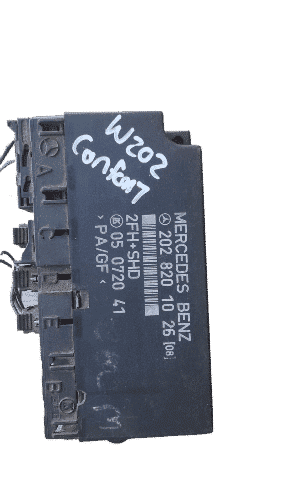 Mercedes W202 Comfort Control Module 2028201026 Front-facing view of a Mercedes W202 Comfort Control Module with part number 2028201026.Front-facing view of a