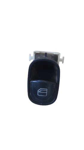 Mercedes W203 C Class Window Switch Front view of a black Mercedes C Class window switch assembly with four buttons and a textured wheel control.F