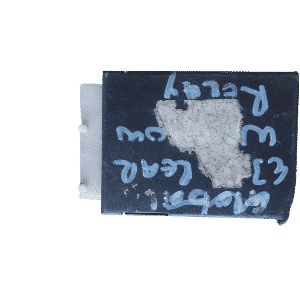 Rear door glass relay viewed from front angle, showing electrical connector and mounting points.Rear door glas