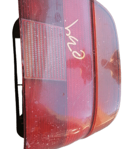 Right side taillight for BMW E39 528, shown front angle, clean and intact with clear and red lens.Right side t