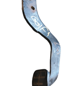 Single used accelerator pedal for VW Golf 1 shown front-facing on plain white background.Single used accelerat
