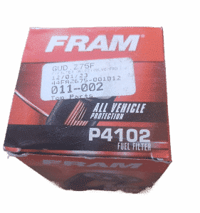 Front view of a new HD diesel fuel filter designed for heavy-duty trucks from Ihc, Tata, Volvo, and VW.Front v