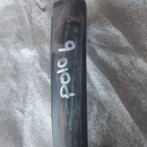Outer door handle for VW Polo 6, shown front side close-up, clean and ready for installation.Outer door handle