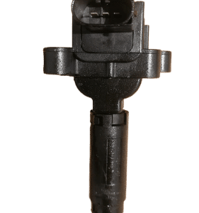 Front angled view of used ignition coil for Mercedes C180 with electrical connector and mounting points visibl