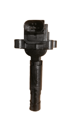 Mercedes C180 271 Ignition Coil Front angled view of used ignition coil for Mercedes C180 with electrical connector and mounting points visibl