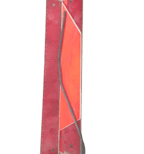 Front view of a clean triangular hazard warning sign for BMW 525i E39 displayed on white background.Front view