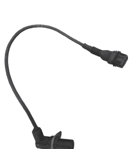 Close-up of a BMW E39 525i crankshaft position sensor shown from the front on a transparent background.Close-u