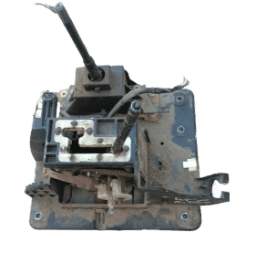 Front view of a gear selector assembly for Mitsubishi Pajero, shown clean and intact.Front view of a gear sele