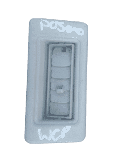 Front-right air vent for Mitsubishi Pajero, clear view showing vent slats and mounting frame.Front-right air v