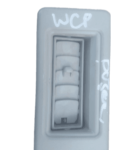 Front air vent panel for 2006 Mitsubishi Pajero, shown from front angle, used condition.Front air vent panel f