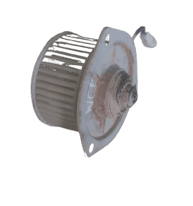 Front angled view of a 3.2 diesel engine blower fan, clean and ready for installation.Front angled view of a 3