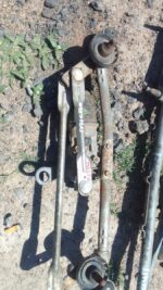 Used wiper motor angled front-right showing mounting points and electrical connector.Used wiper motor angled f