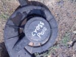Used VW Polo Cross blower fan shown front-facing with visible fan blades and mounting points.Used VW Polo Cros