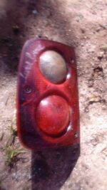 Right taillight for Land Rover Freelander shown from outside rear angle, used condition.Right taillight for La