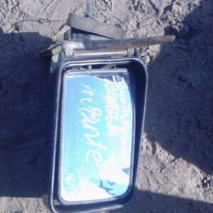 Right side car mirror for a Toyota Avante, shown from front angle, used condition.Right side car mirror for a