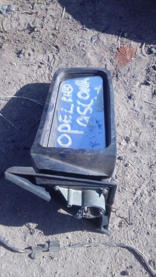 Opel Ascona Right Mirror - Used Right side exterior mirror for Opel Ascona, used condition, shown from front angle.Right side exterior mirror