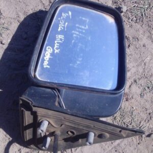 Left side exterior mirror for Toyota Hilux, shown from front angle, used condition visible.Left side exterior