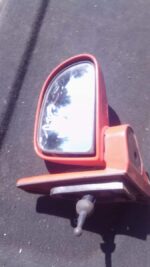 Right side exterior mirror for Hyundai Atos, used, shown from front angle against white background.Right side