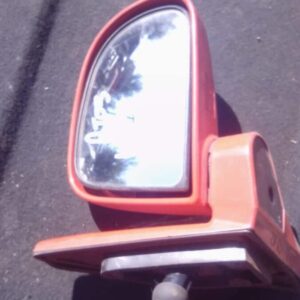 Right side exterior mirror for Hyundai Atos, used, shown from front angle against white background.Right side