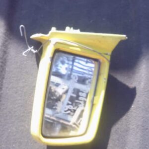 Right side car mirror for Opel Kadett, used condition, shown from an angled front view.Right side car mirror f