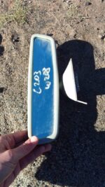 Rear view mirror for Mercedes W203 shown head-on, used condition visible.Rear view mirror for Mercedes W203 sh